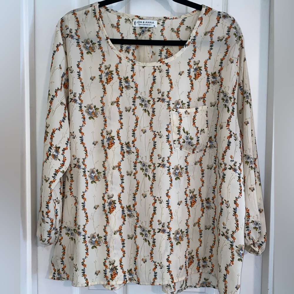 Jon & Anna‎ Cream Floral Blouse